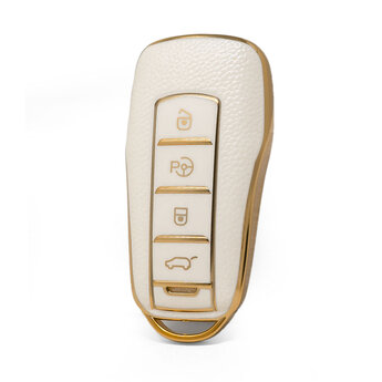 Nano High Quality Gold Leather Cover For Xpeng Remote Key 4 Buttons...