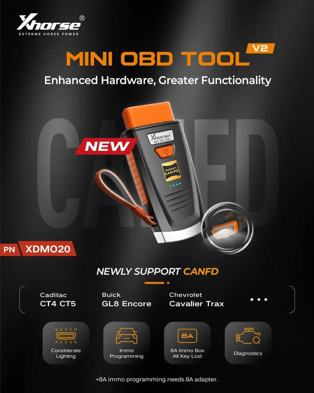 New Xhorse XDMO20EN Vvdi Mini OBD Tool V2 Supports CAN FD  With Enhanced Hardware And Greater Functionality Has Now Been Launched In The Oversea Market | Emirates Keys